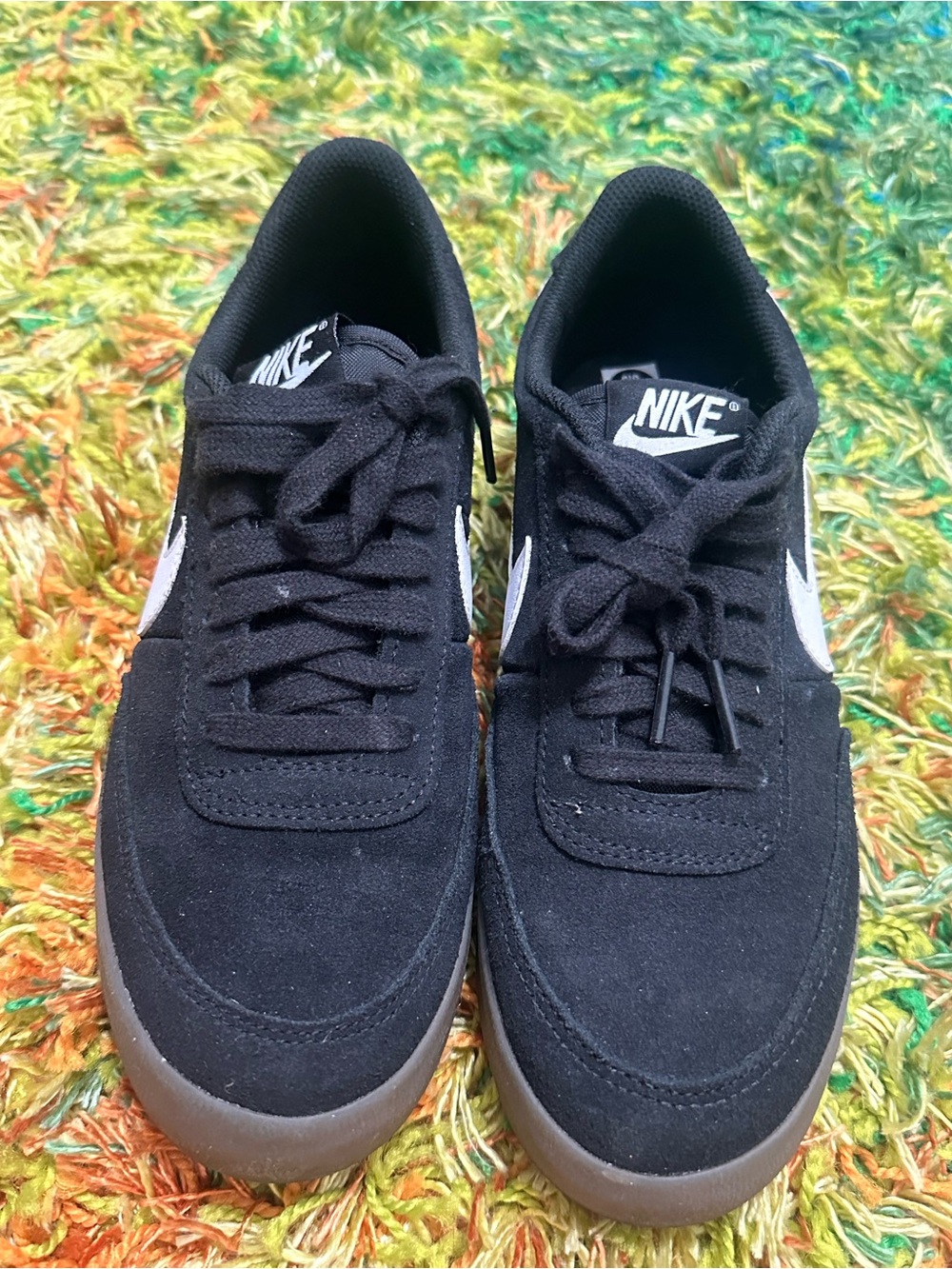 Killshot- 2 Nike Black Suede Low-Top Sneakers with White Swoosh